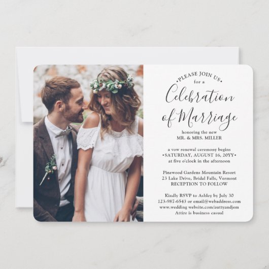 Sequel結婚の4 Photo Collage We Do Part 2 招待状 (裏面)