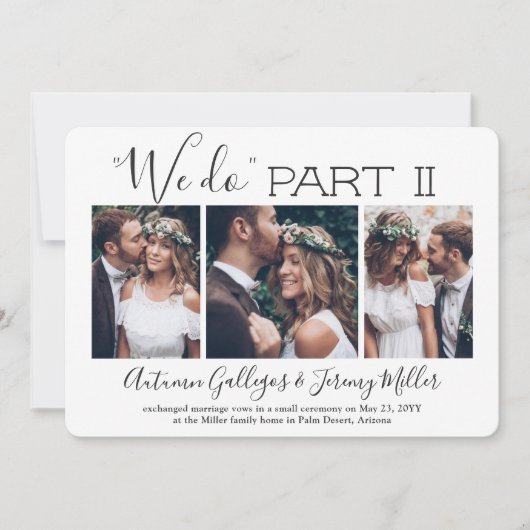Sequel結婚の4 Photo Collage We Do Part 2 招待状 (正面)