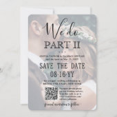 Sequel結婚のQRコード&2写真We Do Part II セーブザデート (正面)
