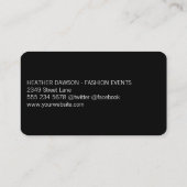 Sequinおよびグリッターエグゼクティブ金ゴールドスパッタ 名刺 (裏面)