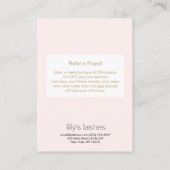 Sequinまつ毛エクステンションのアフターケアの説明 紹介カード (裏面)