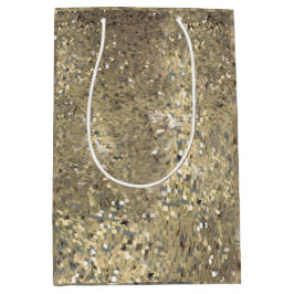 Sequinをテーマにした金ゴールド抱き枕プレゼント ミディアムペーパーバッグ