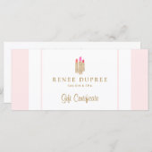 Sequin Lipstickロゴサロンとスパギフト証明書 (正面/裏面)