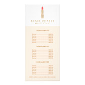 Sequin Lipstickロゴメイクアップアーティストの価格表 ラックカード (正面)