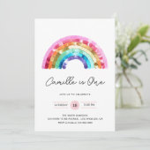 Sequin Rainbow Birthday party Invitation 招待状 (スタンド正面)