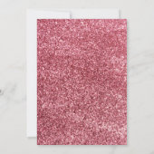 Sequins Pink Bow Three Girl Birthday 招待状 (裏面)