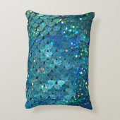 Sequins Sparkle：マクロ抽象芸術背景 アクセントクッション (裏面(縦))