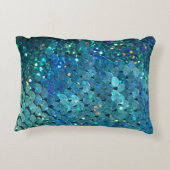 Sequins Sparkle：マクロ抽象芸術背景 アクセントクッション (裏面)