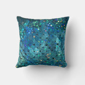 Sequins Sparkle：マクロ抽象芸術背景 クッション (裏面)