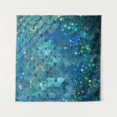 Sequins Sparkle：マクロ抽象芸術背景 タペストリー (正面(横))