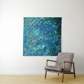 Sequins Sparkle：マクロ抽象芸術背景 タペストリー (インサイチュ(横))