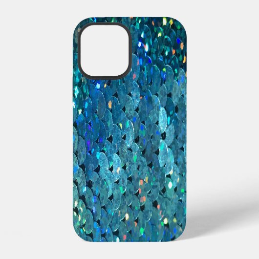 Sequins Sparkle:マクロ抽象芸術背景 iPhoneケース (裏面)