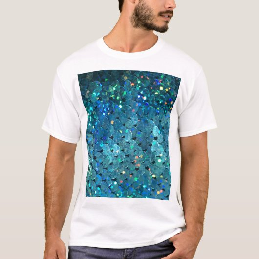 Sequins Sparkle:マクロ抽象芸術背景 Tシャツ (正面)