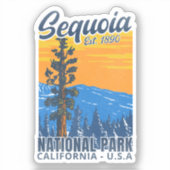 Sequoia National Park CA Instituted 1890 シール (正面)