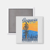 Sequoia National Park California Est 1890 マグネット (正面/裏面)