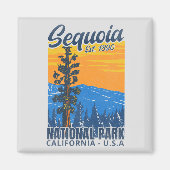 Sequoia National Park California Est 1890 マグネット (正面)