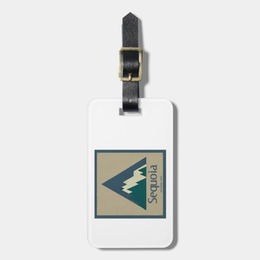 Sequoia National Park Rustic ラゲッジタグ (正面縦)