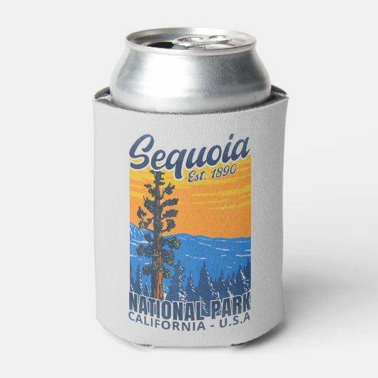 Sequoia National Park Tree Landscape Art 缶クーラー (缶正面)