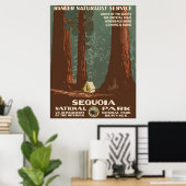 Sequoia National Park - WPA Vintage Poster ポスター (ホームオフィス)