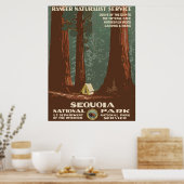 Sequoia National Park - WPA Vintage Poster ポスター (キッチン)