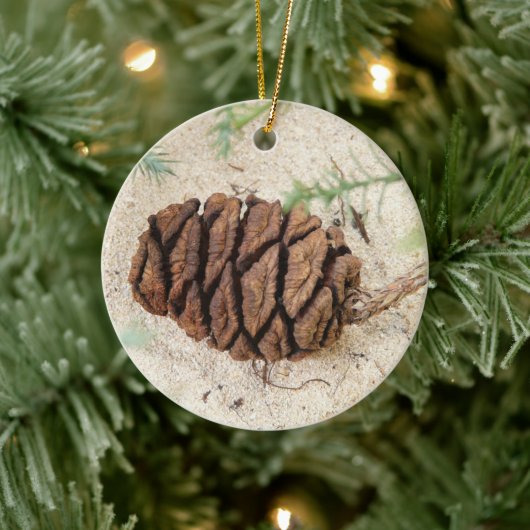 Sequoia Tree Cone, Giant Redwood Ornament セラミックオーナメント (ツリー)