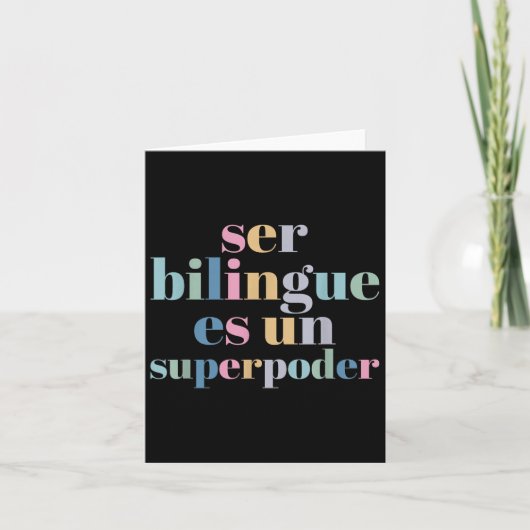 Ser Bilingue Es Un Superder Bilingual Spanieacher カード (正面)