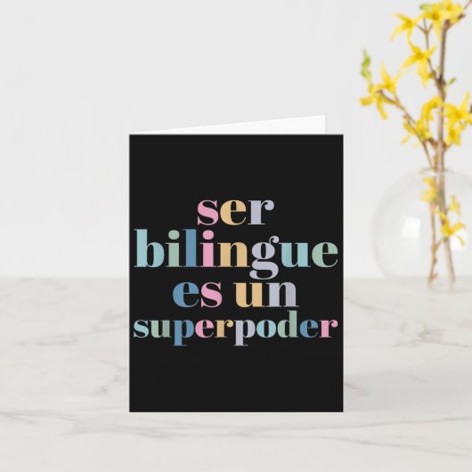 Ser Bilingue Es Un Superder Bilingual Spanieacher  カード (黄色い花)
