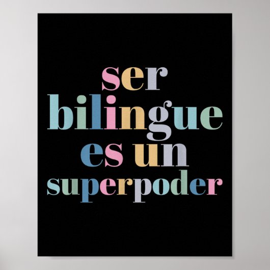 Ser Bilingue Es Un Superder Bilingual Spanieacher  ポスター (正面)
