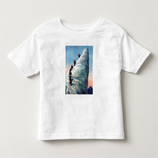 Serac上昇するように試みている登山者 トドラーTシャツ (正面)