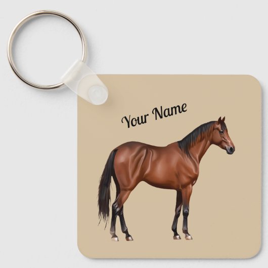 Serafina - braunes Pferd, stehend -  キーホルダー (正面)