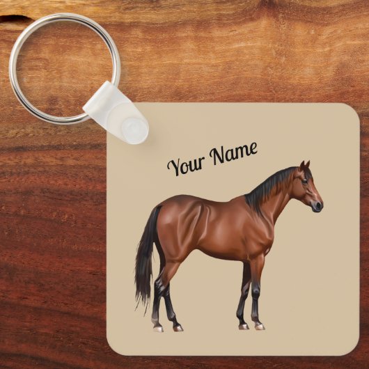 Serafina - braunes Pferd, stehend -  キーホルダー (正面)