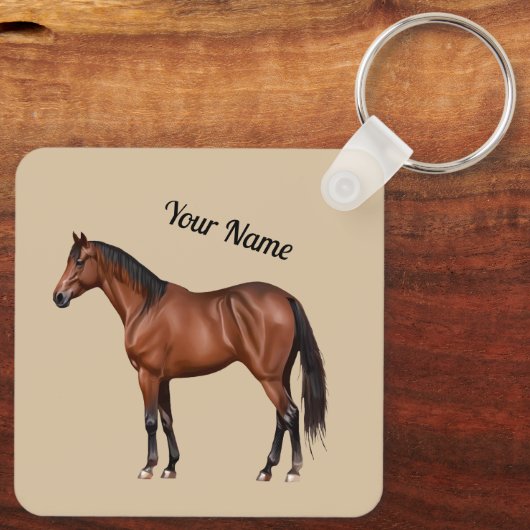 Serafina - braunes Pferd, stehend -  キーホルダー (裏面)