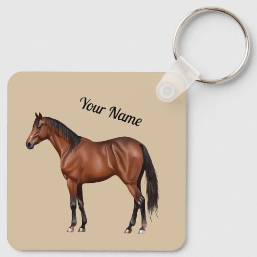Serafina - braunes Pferd, stehend -  キーホルダー (裏面)