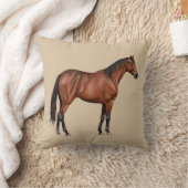 Serafina - braunes Pferd, stehend - クッション (ブランケット)