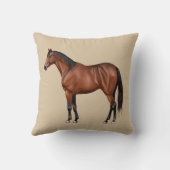 Serafina - braunes Pferd, stehend -  クッション (裏面)