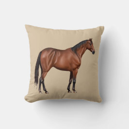 Serafina - braunes Pferd, stehend -  クッション