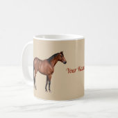 Serafina - braunes Pferd, stehend -  コーヒーマグカップ (正面左)