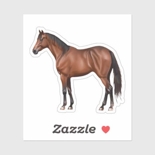 Serafina - braunes Pferd, stehend -  シール (シート)