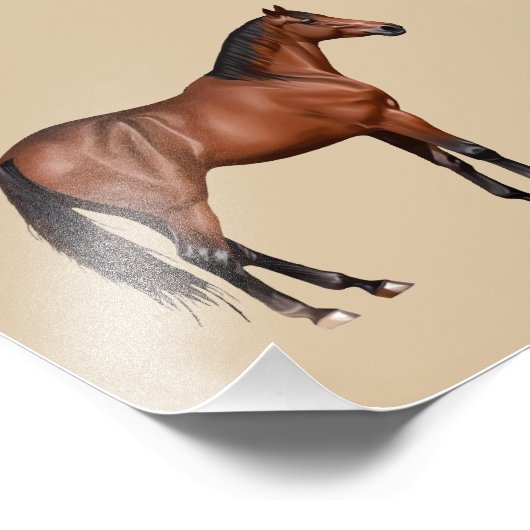 Serafina - braunes Pferd, stehend - フォトプリント (角)