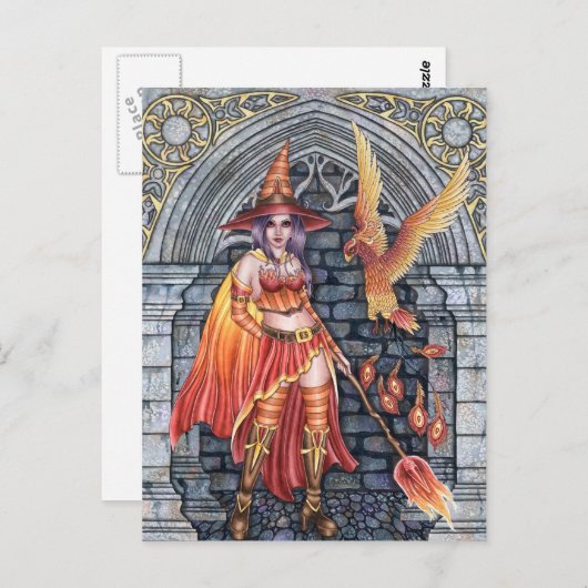 Serafina & Firenze - Fire Witchはがき ポストカード (正面/裏面)