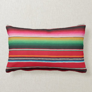 Serapeのカラフルなメキシコ伝統的なプリント ランバークッション
