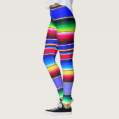 Serapeの明るく青いストライプのなレギンス レギンス (左)