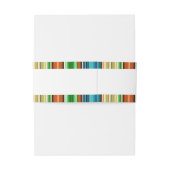 Serape夏の垂直方向のストライプ | ウェディング 招待状ベリーバンド (裏面例)