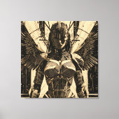 Seraph Engel in Steinrüstung - Geometrisch キャンバスプリント (正面)