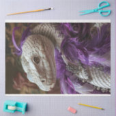 Seraphinaザ・ホワイトヘビのボーア羽毛の切り離 薄葉紙 (クラフト)