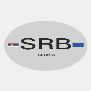 Serbia*のヨーロッパスタイルの楕円形のステッカー 楕円形シール
