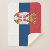 Serbia Flag シェルパブランケット (正面)