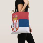 Serbia Flag トートバッグ (クローズアップ)