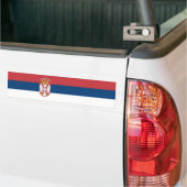 Serbia Flag バンパーステッカー (トラック上)