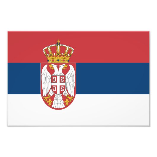 Serbia Flag フォトプリント (正面)